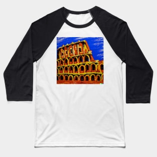 Colosseum Painting Rome Beautiful art Baseball T-Shirt